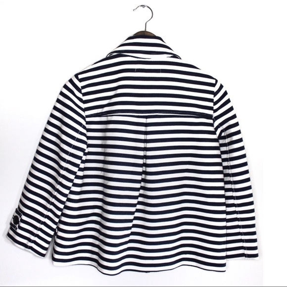 Zara NWT Striped Blazer Peacoat Style Small - Picture 6 of 8